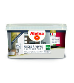 Peinture pièces à vivre satin ALPINA 2,5L nuage