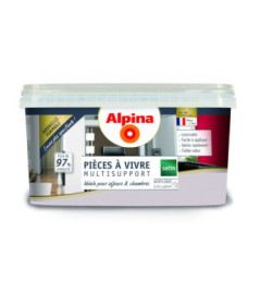 Peinture pièces à vivre satin ALPINA 2,5L rose des sables