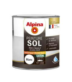 Peinture sol intérieur satin ALPINA  0,5L blanc