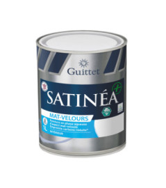 Peinture GUITTET Satinéa+ BC mat velours blanc 1L