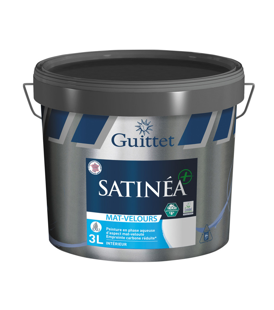 Peinture GUITTET Satinéa+ BC mat velours base GUP 3L