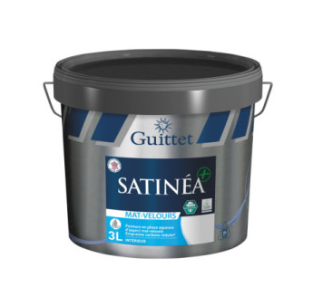 Peinture GUITTET Satinéa+ BC mat velours base GUP 3L