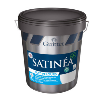 Peinture GUITTET Satinéa+ BC mat velours blanc 15L