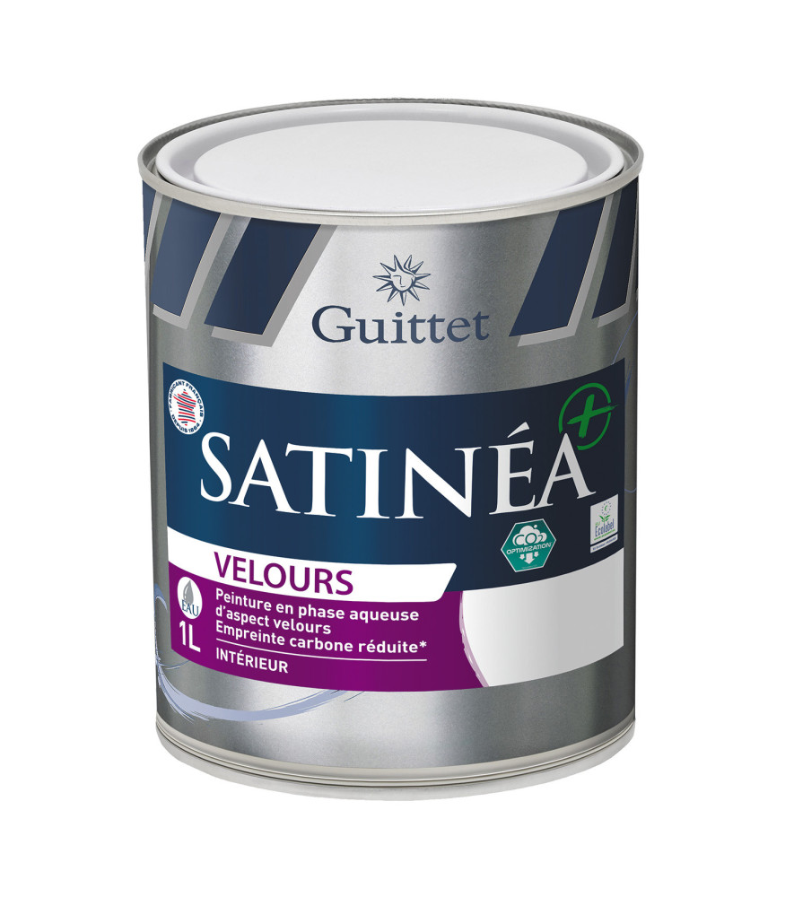 Peinture GUITTET Satinéa+ BC velours blanc 1L