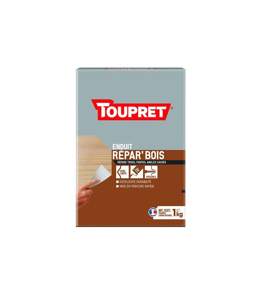 Enduit répar'bois poudre TOUPRET gamme les Essentiels 1kg