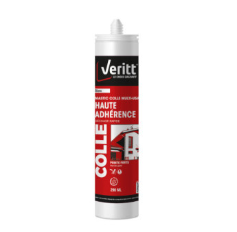 Mastic colle haute adhérence VERITT multi-usage blanc 290ml