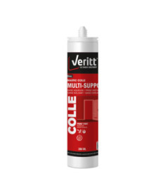 Mastic colle de fixation multi-support VERITT 280ml blanc