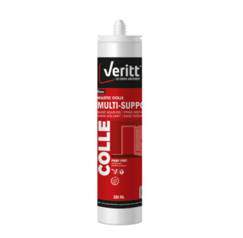 Mastic colle de fixation multi-support VERITT 280ml blanc