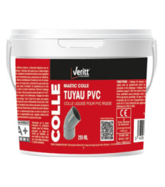 Mastic colle tuyau PVC VERITT 250ml