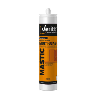 Mastic colle multi-usage VERITT transparent 290ml