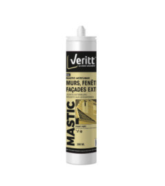 Mastic VERITT Acrylique murs, fenêtres et façades extérieures 280ml