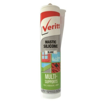 Mastic multi-usage VERITT silicone blanc 280ml