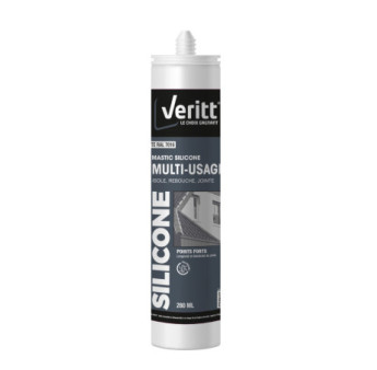 Mastic multi-usage VERITT silicone gris anthracite ral 7016 280ml