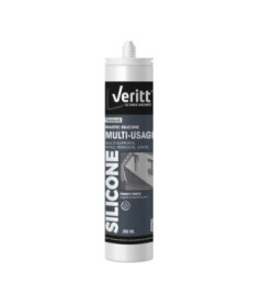 Mastic multi-usage VERITT silicone translucide incolore 280ml