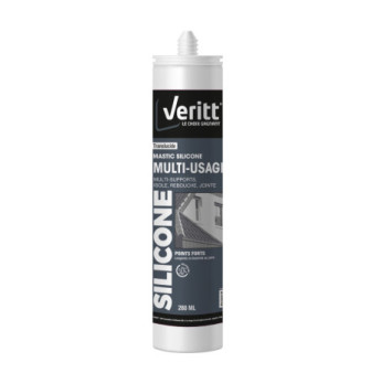 Mastic multi-usage VERITT silicone translucide incolore 280ml