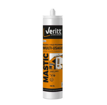 Mastic-colle hybride VERITT multi-usage blanc 290ml