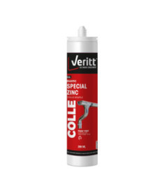 Mastic colle spécial Zinc VERITT gris 290ml