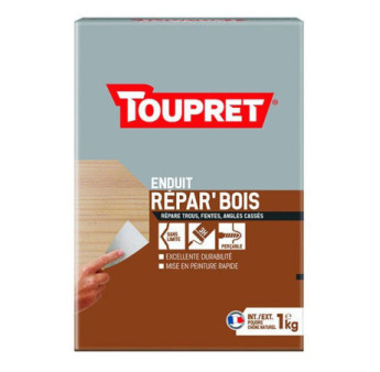 Enduit répar'bois poudre TOUPRET gamme les Essentiels 1kg