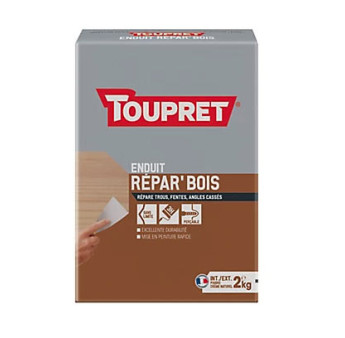 Enduit répar'bois poudre TOUPRET gamme les Essentiels 2kg