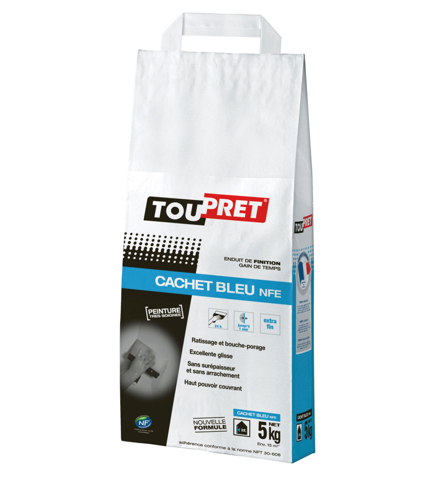 Enduit de lissage TOUPRET Bâtiment Cachet Bleu NFE 5kg