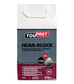 Enduit Anti-Humidité intérieur extérieur TOUPRET Bâtiment Humi-Block 6kg