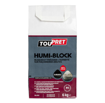 Enduit Anti-Humidité intérieur extérieur TOUPRET Bâtiment Humi-Block 6kg