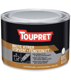 Mastic vitrier TOUPRET Bâtiment blanc 500g