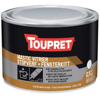 Mastic vitrier TOUPRET Bâtiment blanc 500g