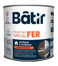 Peinture spécial fer martelé BATIR  brun m26 0,5L