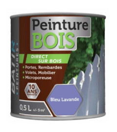 Peinture bois BATIR glycéro 0,5L bleu lavande