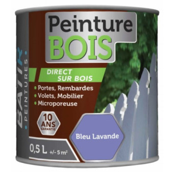 Peinture bois BATIR glycéro 0,5L bleu lavande