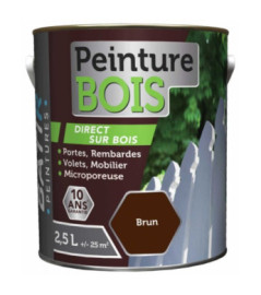 Peinture bois BATIR glycéro 2,5L brun