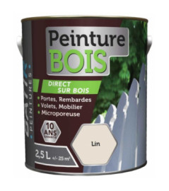 Peinture bois BATIR glycéro 2,5L lin