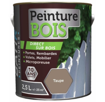 Peinture bois BATIR glycéro taupe 2,5L