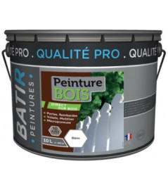 Peinture bois BATIR glycéro 10L blanc