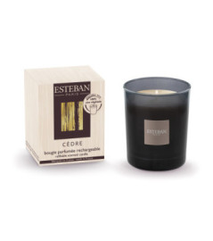 ESTEBAN Bougie parfumée initiale rechargeable  CEDRE   180g