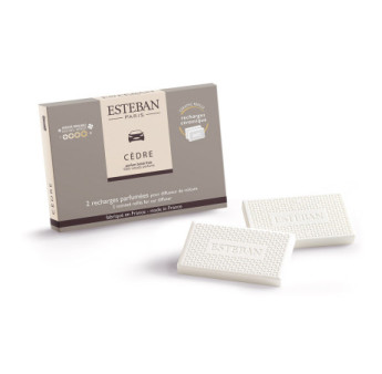 ESTEBAN Recharge pour diffuseur de voiture et pochette(x2) CEDRE