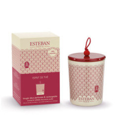 ESTEBAN Bougie parfumée décorative et rechargeable  ESPRIT de THÉ 180g