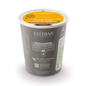 ESTEBAN Recharge pour bougie parfumée  AMBRE  180g