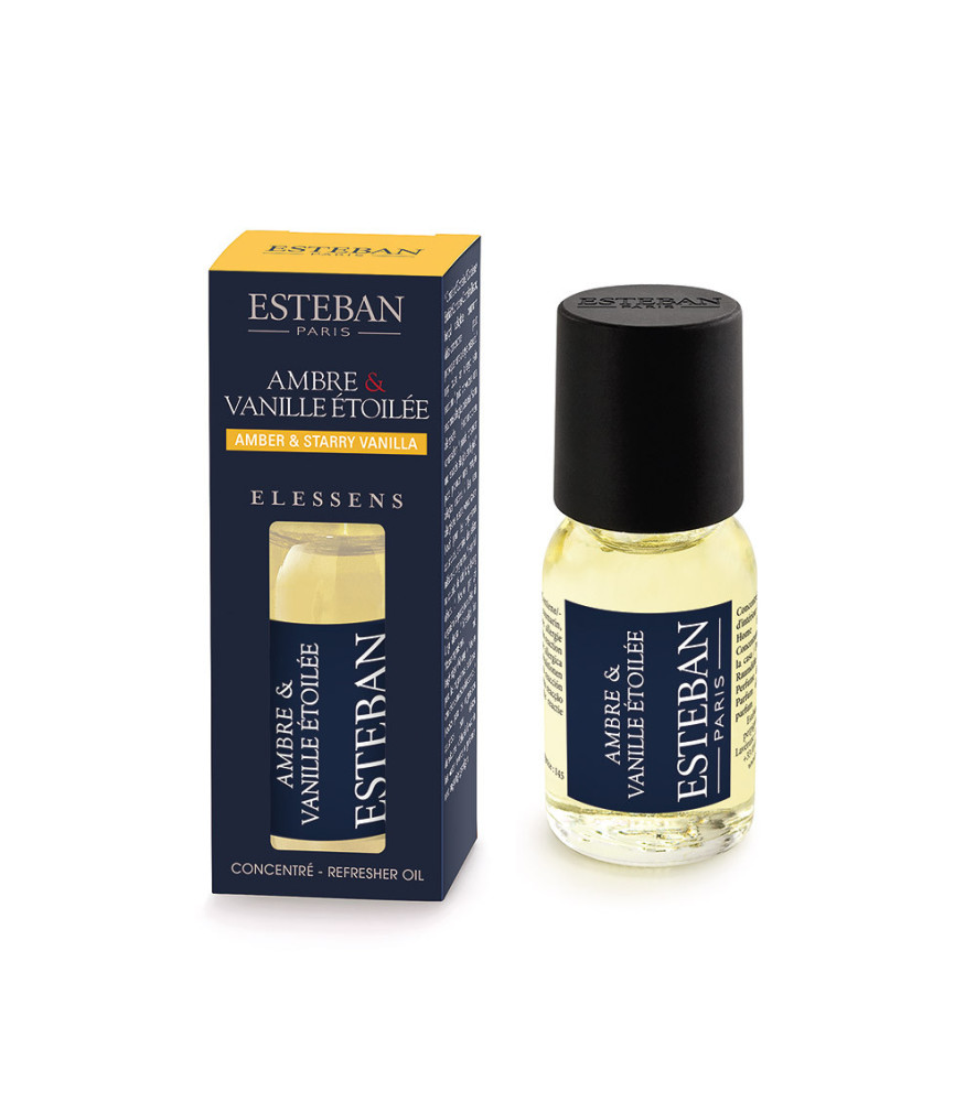 ESTEBAN Concentré de parfum  Elessens AMBRE et VANILLE ETOILEE     15ml