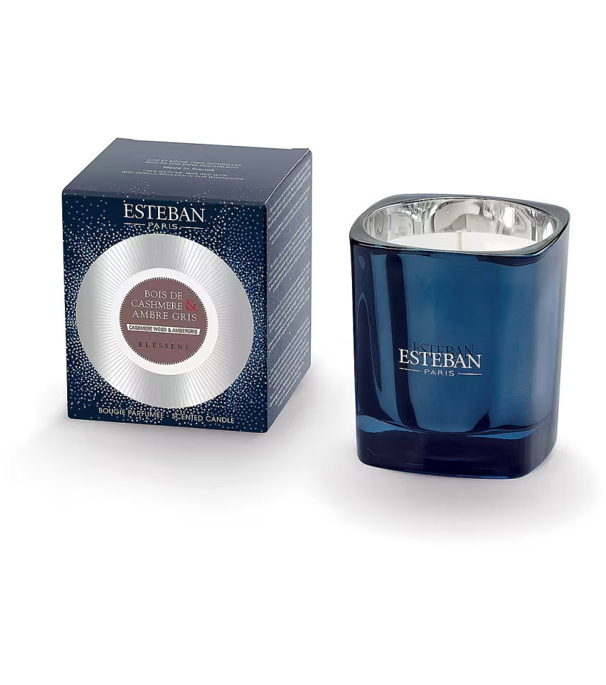 ESTEBAN Bougie parfumée rechargeable Elessens  Bois de cashmere & Ambre gris    180g