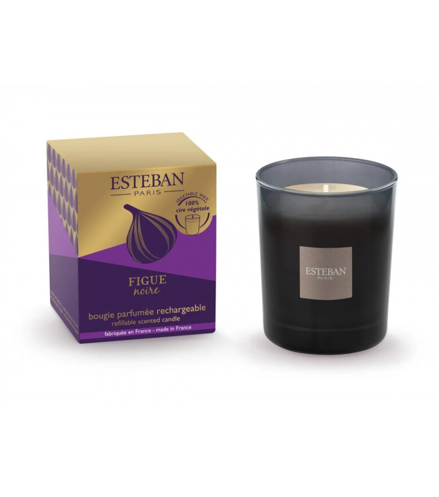 ESTEBAN Bougie parfumée initiale rechargeable  FIGUE NOIRE     180g