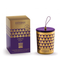 ESTEBAN Bougie parfumée décorative et rechargeable  FIGUE NOIRE      180g