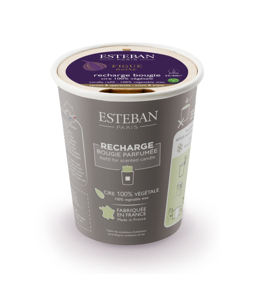 ESTEBAN Recharge pour bougie parfumée  FIGUE NOIRE    180g