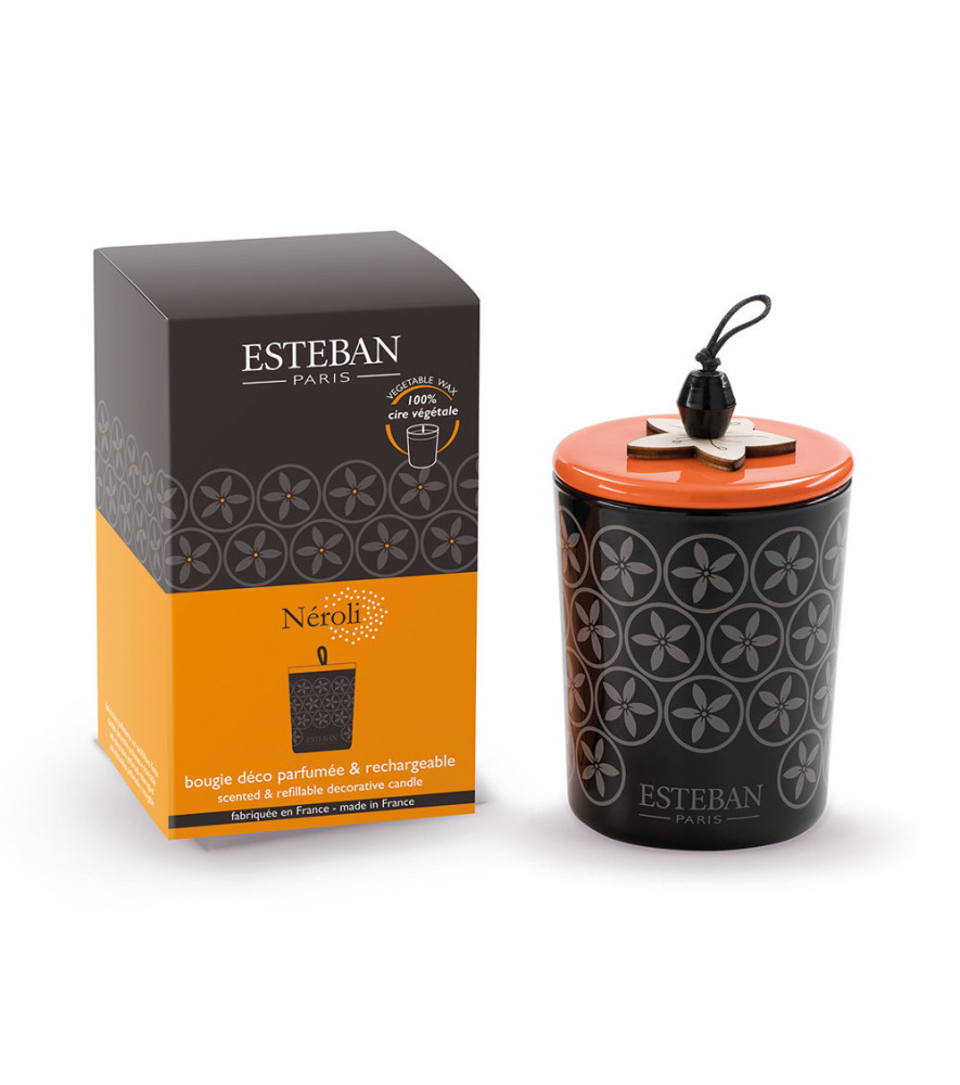 ESTEBAN Bougie décorative parfumée rechargeable NÉROLI