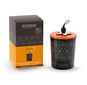 ESTEBAN Bougie décorative parfumée rechargeable NÉROLI