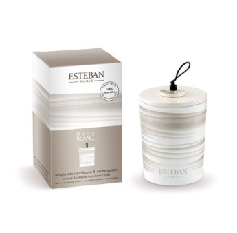 ESTEBAN Bougie décorative parfumée rechargeable RÊVE BLANC