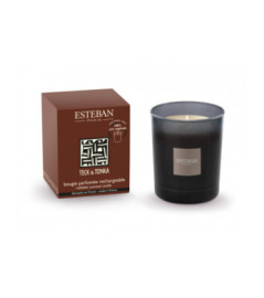 ESTEBAN Bougie parfumée initiale rechargeable  TECK & TONKA 180g