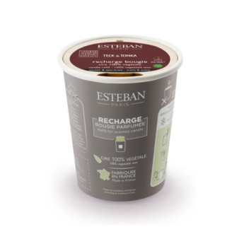 ESTEBAN Recharge pour bougie parfumée TECK & TONKA 180g