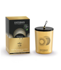 ESTEBAN Bougie parfumée décorative et rechargeable  VANILLE d'OR  180g